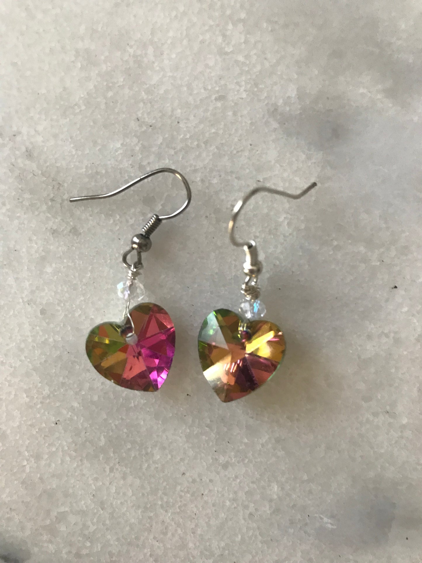 Shiny Heart Shaped Earings