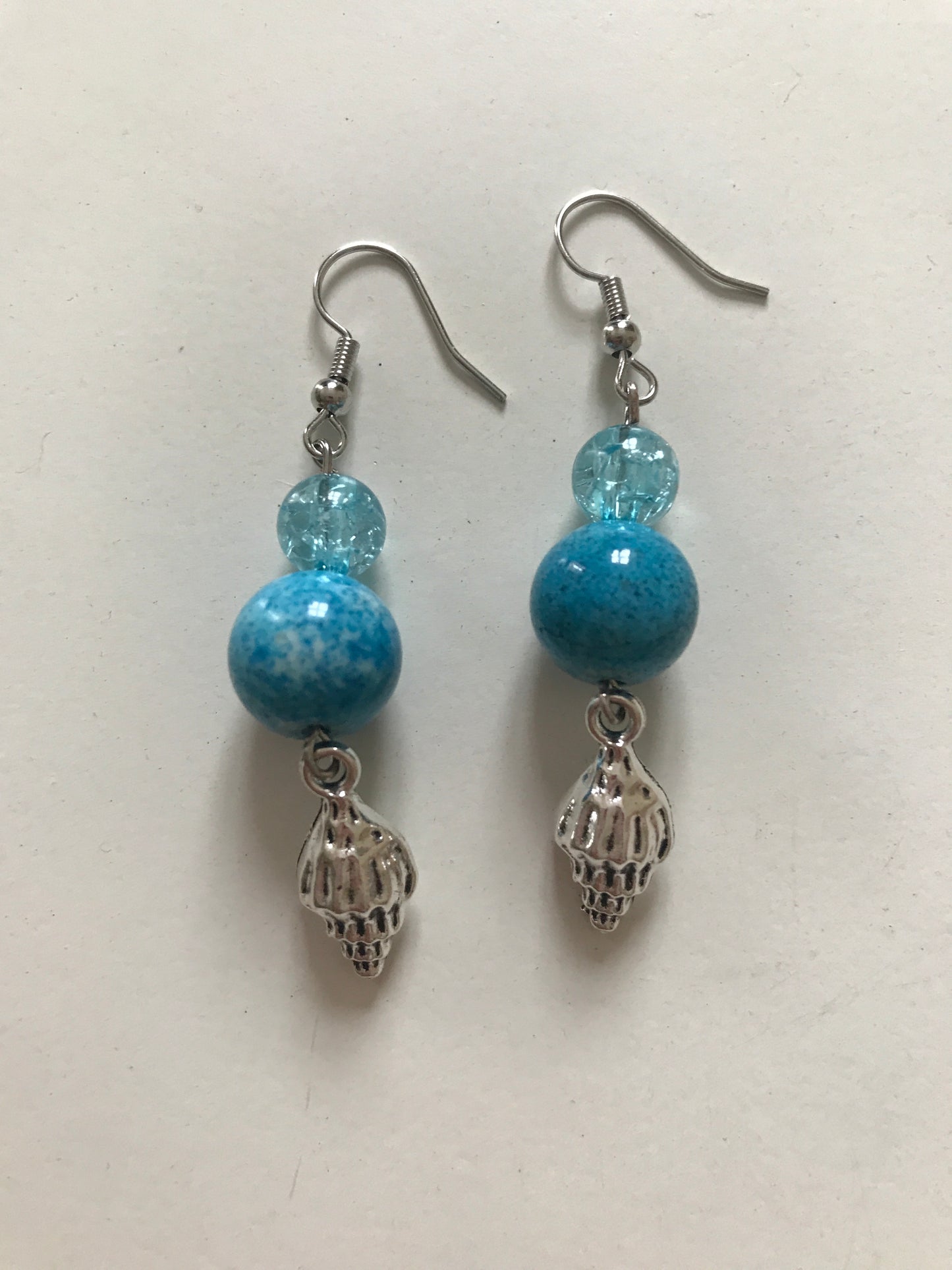 Shell Blue Earings