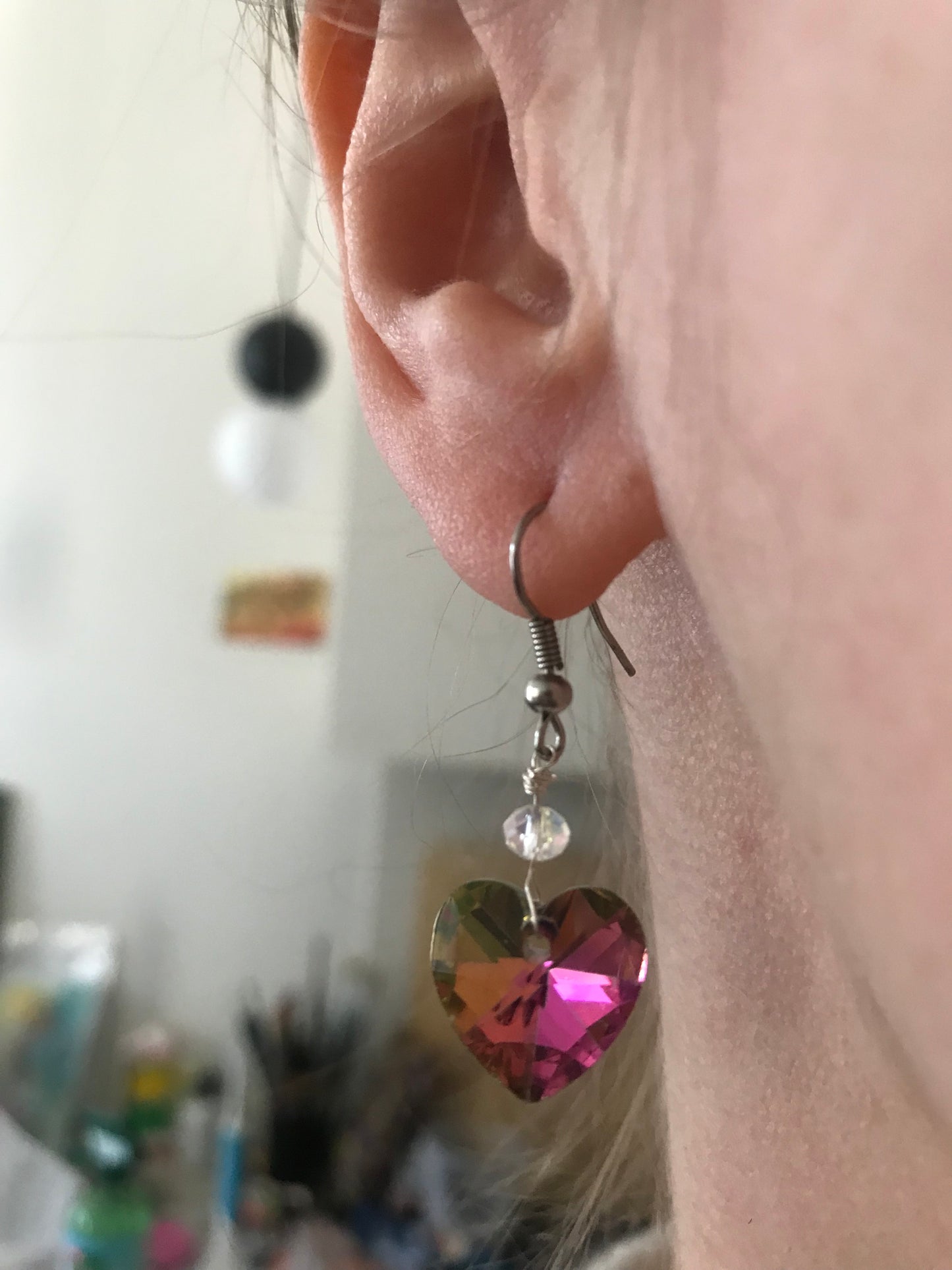 Shiny Heart Shaped Earings