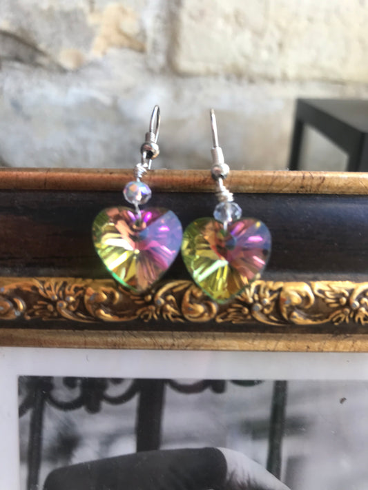 Shiny Heart Shaped Earings