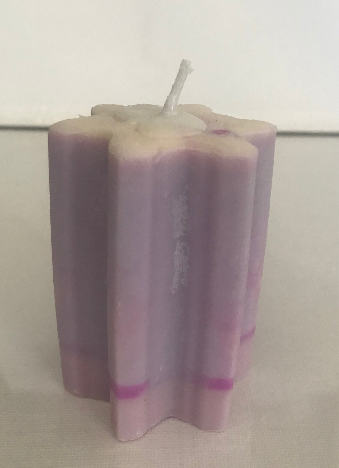 Violet Flower Candle