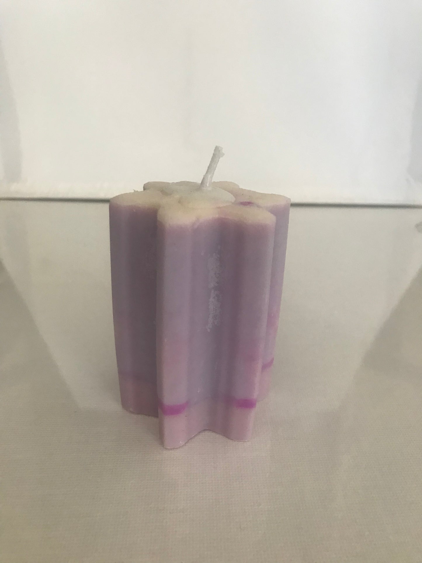 Violet Flower Candle